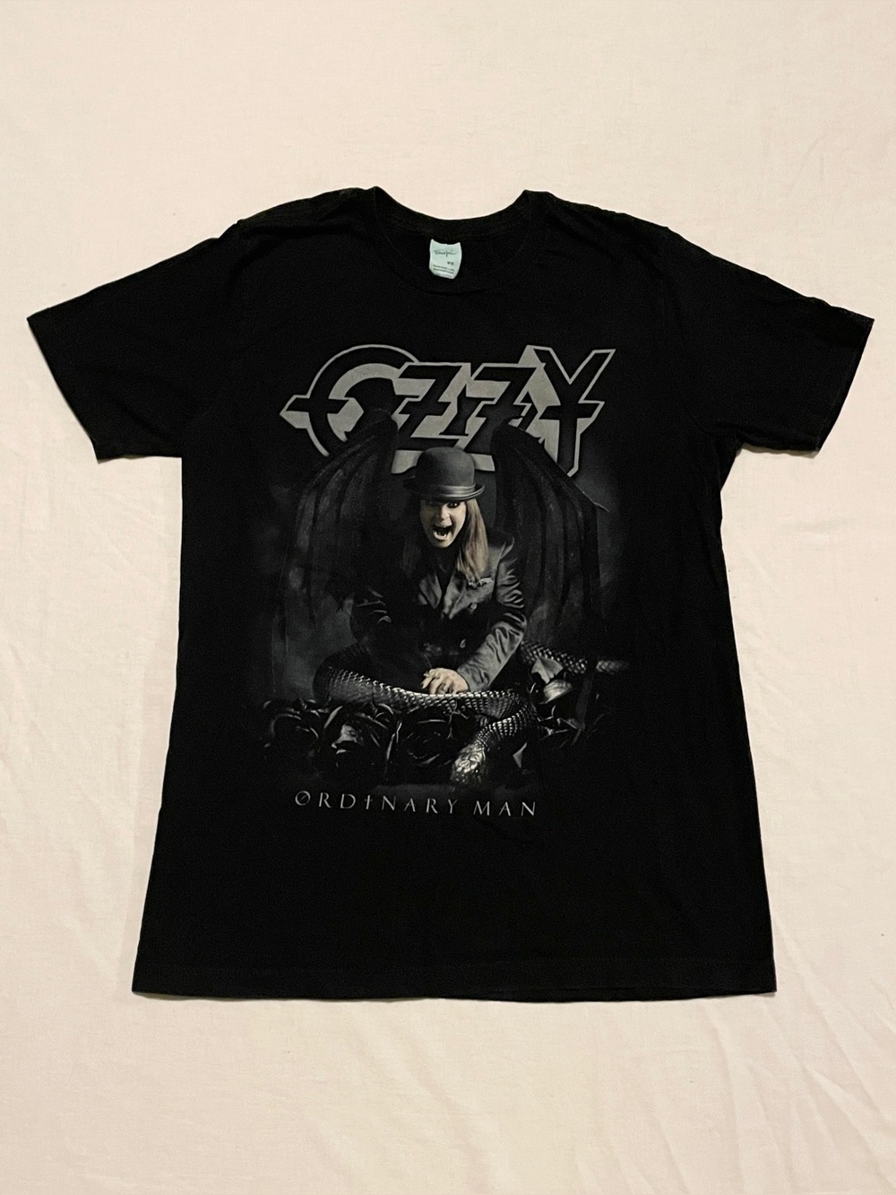 Ozzy Osbourne Ordinary Man Graphic Band T-Shirt Black Size Medium